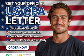 prepare US CPA letter, income verification, comfort and mortgage letter