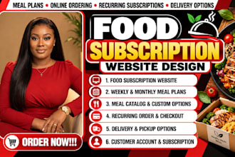 build a high converting food subscription and meal delivery website