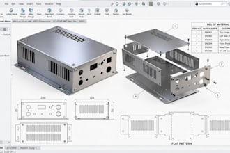 create sheet metal enclosures, pcb housing, product casing fabrication cad