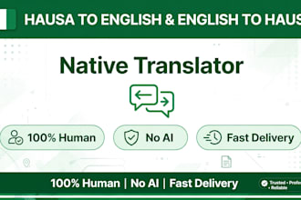 translate hausa to english and english to hausa native