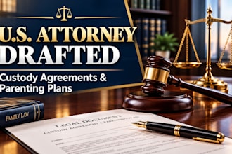 draft a detailed co parenting agreement and custody paperwork