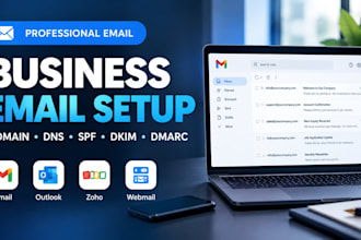 setup professional business email with domain and dns