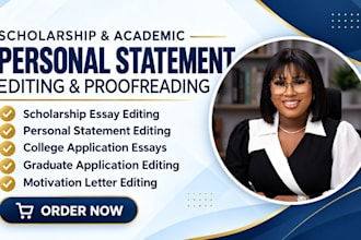 refine and proofread scholarship essays and academic statements