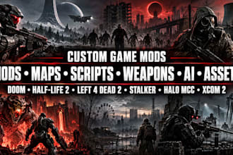 mod doom, half life 2, left4dead2, stalker, halo mcc, xcom, l4d2, hl2 halo ai