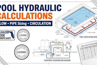 prepare florida swimming pool hydraulic calculations and pipe sizing