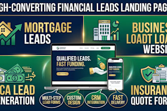 mortgage, mca insurance leads landing page business loan website