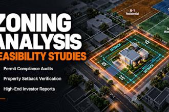 write a zoning analysis report and property feasibility study