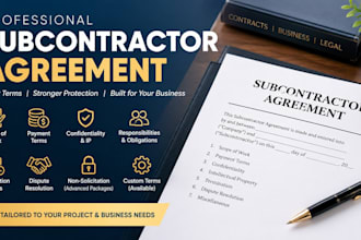 write a subcontractor agreement for your business and reduce risk