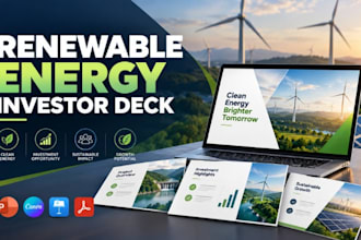 design energy investment, renewable energy investor deck, funding presentation