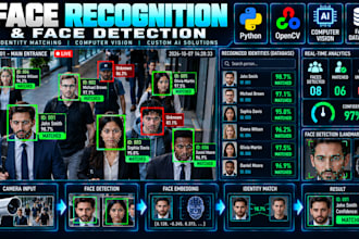 build ai face recognition, face detection and opencv python system