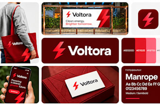 design business logo, brand identity and complete branding kit package