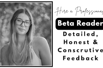 beta read fiction book or memoir, beta read romance provide manuscript feedback