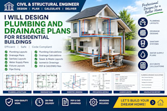 design plumbing and drainage plans for residential buildings