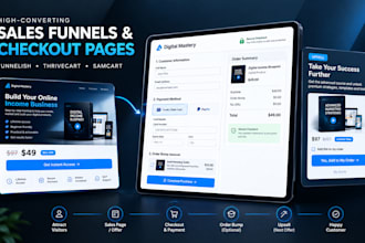 build funnelish thrivecart samcart sales funnel checkout