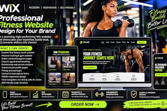 design wix fitness coach website gym personal training class booking website
