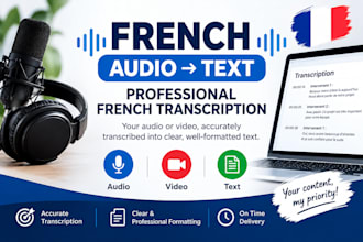 transcribe your french audio to text