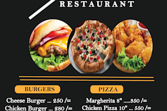design modern restaurant food menu and cafe menu design