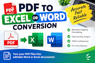 pdf to word or excel conversion