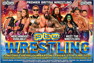 design a custom pro wrestling poster or match card
