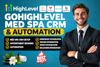 gohighlevel med spa CRM mindbody vagaro zenoti boulevard automation workflow