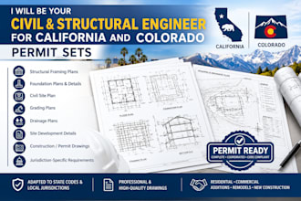 be your civil and structural engineer for california and colorado permit set
