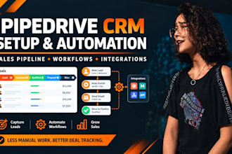 setup and automate your pipedrive CRM, sales pipeline and workflows