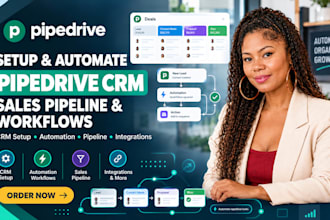 setup and automate your pipedrive CRM, sales pipeline and workflows