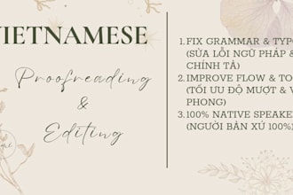 proofread and polish your text in fluent vietnamese