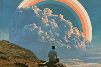 design a music cover retro vintage album cover artwork