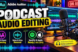 do podcast audio editing, mixing and mastering in adobe audition