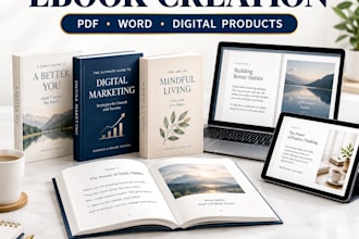 create a professional ebook and digital product in PDF and word