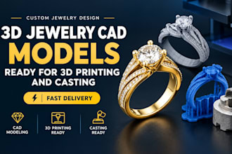 create precise 3d jewelry cad models ready for 3d printing and casting