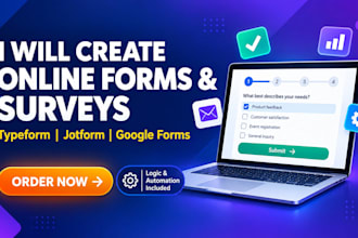 create typeform, jotform, google forms and online surveys with logic