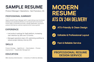 design modern professional resume