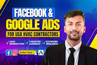 setup google and facebook campaigns for hvac contractors in USA