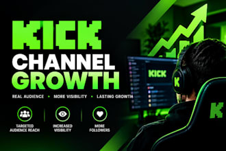 do organic kick channel promotion, channel followers
