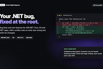 fix bugs and add features in your asp net core, c sharp or dotnet app