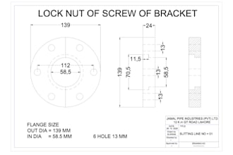 do autocad 2d drafting for small mechanical parts and manufacturing drawing