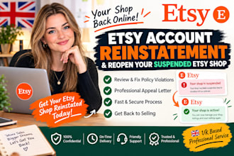 do etsy account reinstatement and reopen your suspended etsy shop