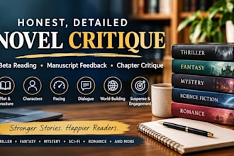 be your novel critique, manuscript critique, and beta reader