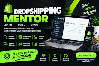 dropshipping mentor and shopify business coach for beginners