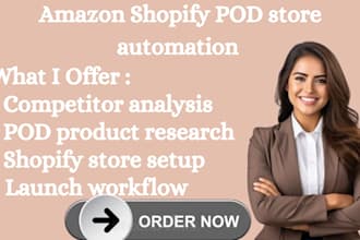 amazon shopify pod store automation business workflow management demand