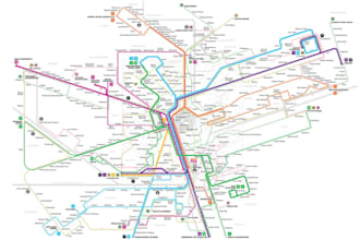design custom transit maps, transport, railway, metro, trail route