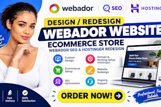 design webador website ecommerce store webador seo and hostinger redesign