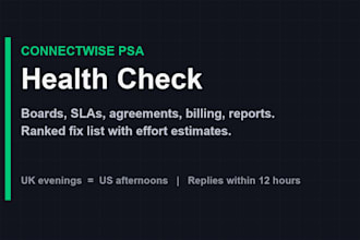 audit your connectwise psa and deliver a prioritised fix list