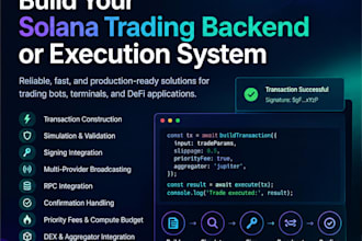 build a production solana trading system
