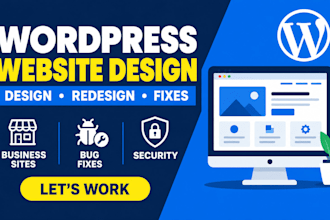 build wordpress website design business web redesign fix bug error security