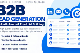 do targeted b2b lead generation, linkedln leads, and email list building