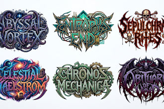 design progressive death, technical death  death metal logo