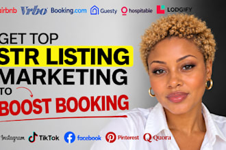 promote airbnb vrbo bookingcom listings and optimize for bookings